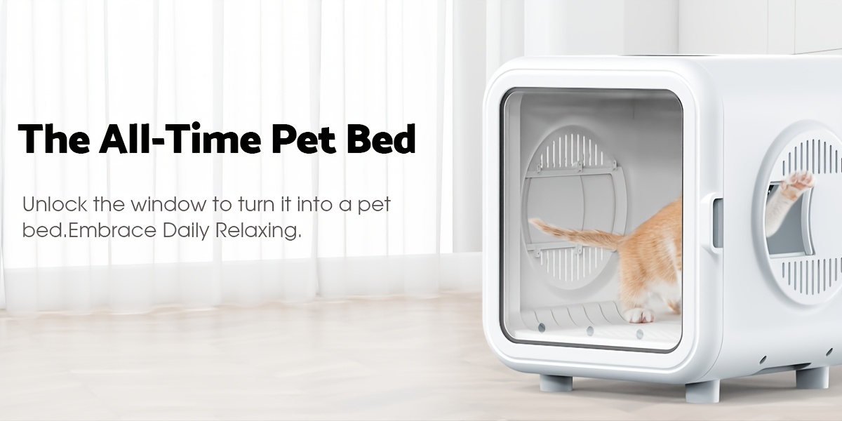 Cobuy Pet Dryer Box 68L, 15Min Fast 360° Drying, No More Pet Scared of Blower, 5 Modes for Cats Small Dogs