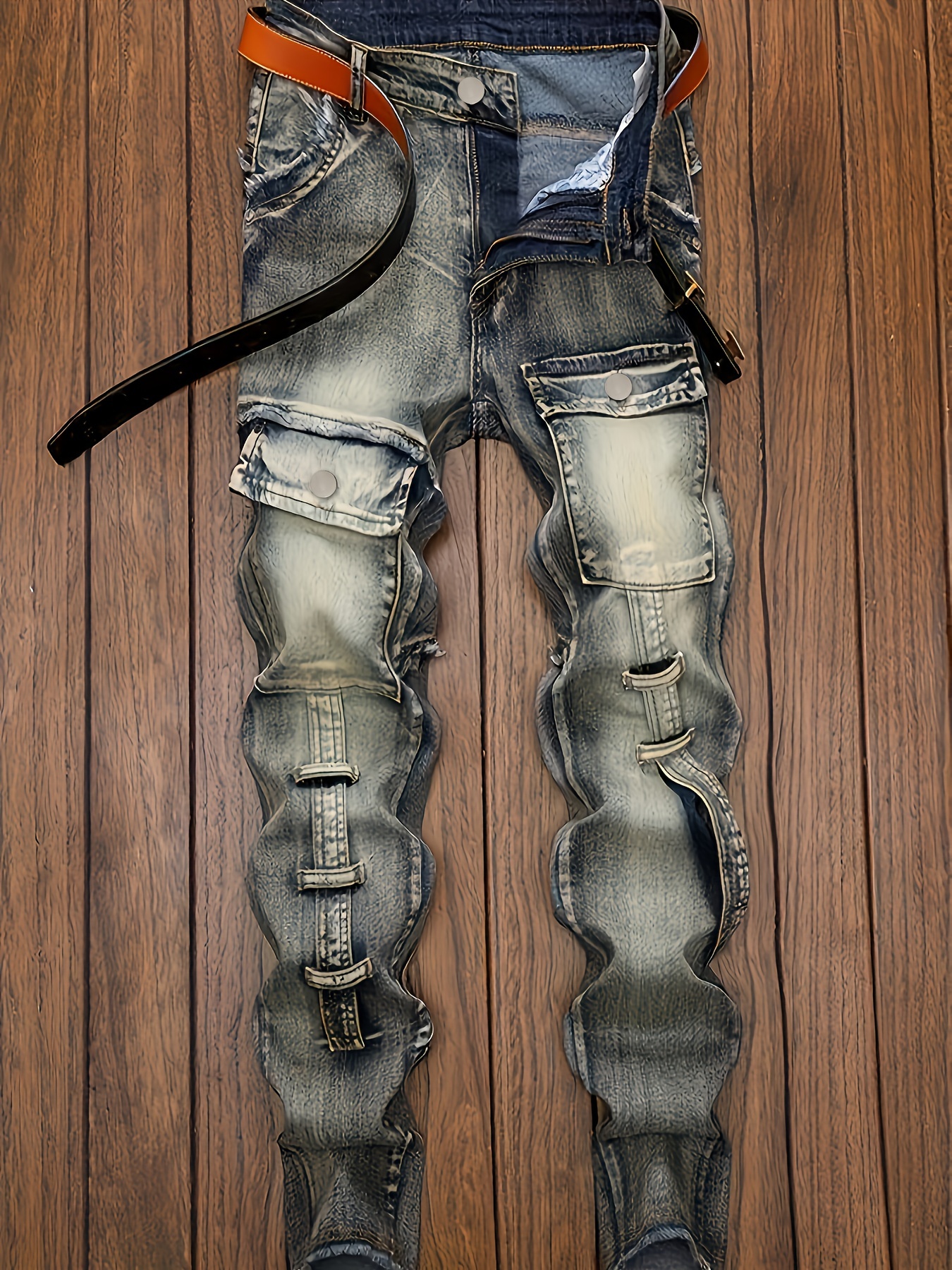 jeans elásticos hombre pantalones skinny fit cintura Temu Ecuador