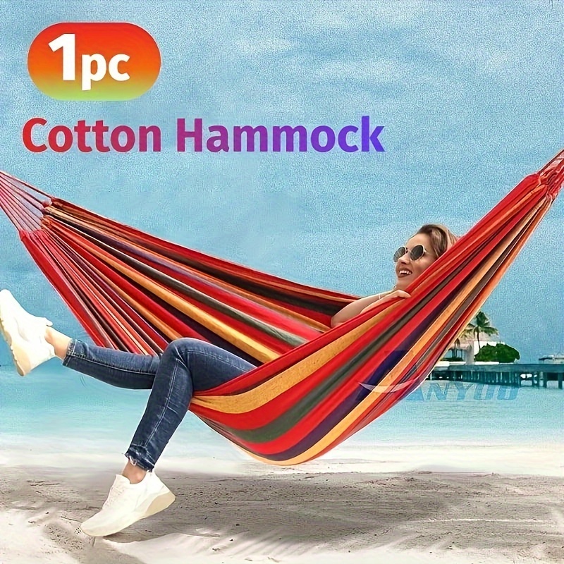 

Camping Hammock, Double Or Individual Hammock With 2 Tree Straps Portable Hammock With Travel Bag Or Backyard, Porch, Hiking, Patio, Garden Outdoor And Indoor