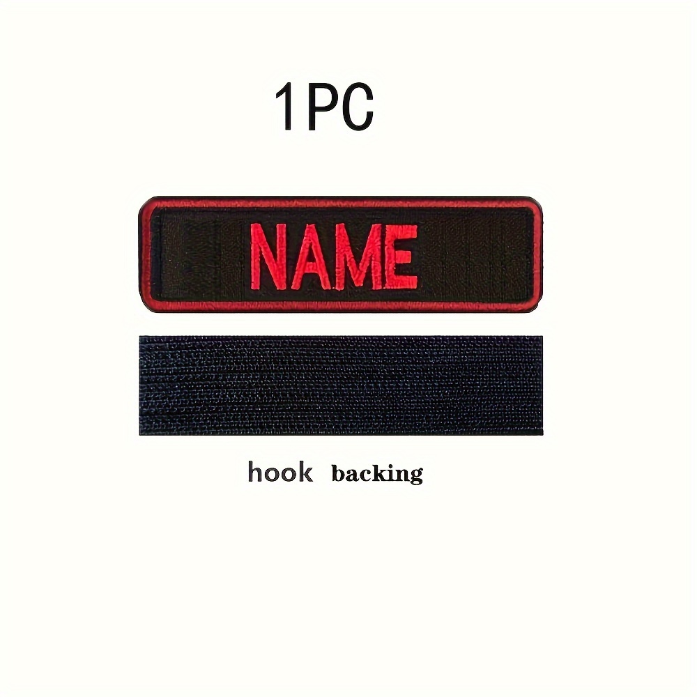 TEMU Size "x1" The Custom Personalized Embroidered Name Patches Hook Fastener, Uniform, Work Shirt, Hat Morale Name Patch