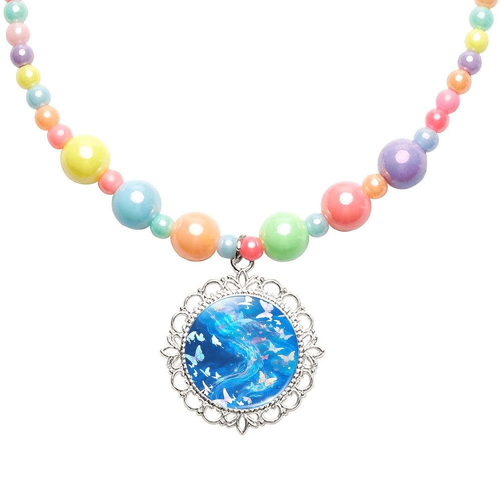 2pcs Cute Women's Jewelry Set, Necklace and Bracelet