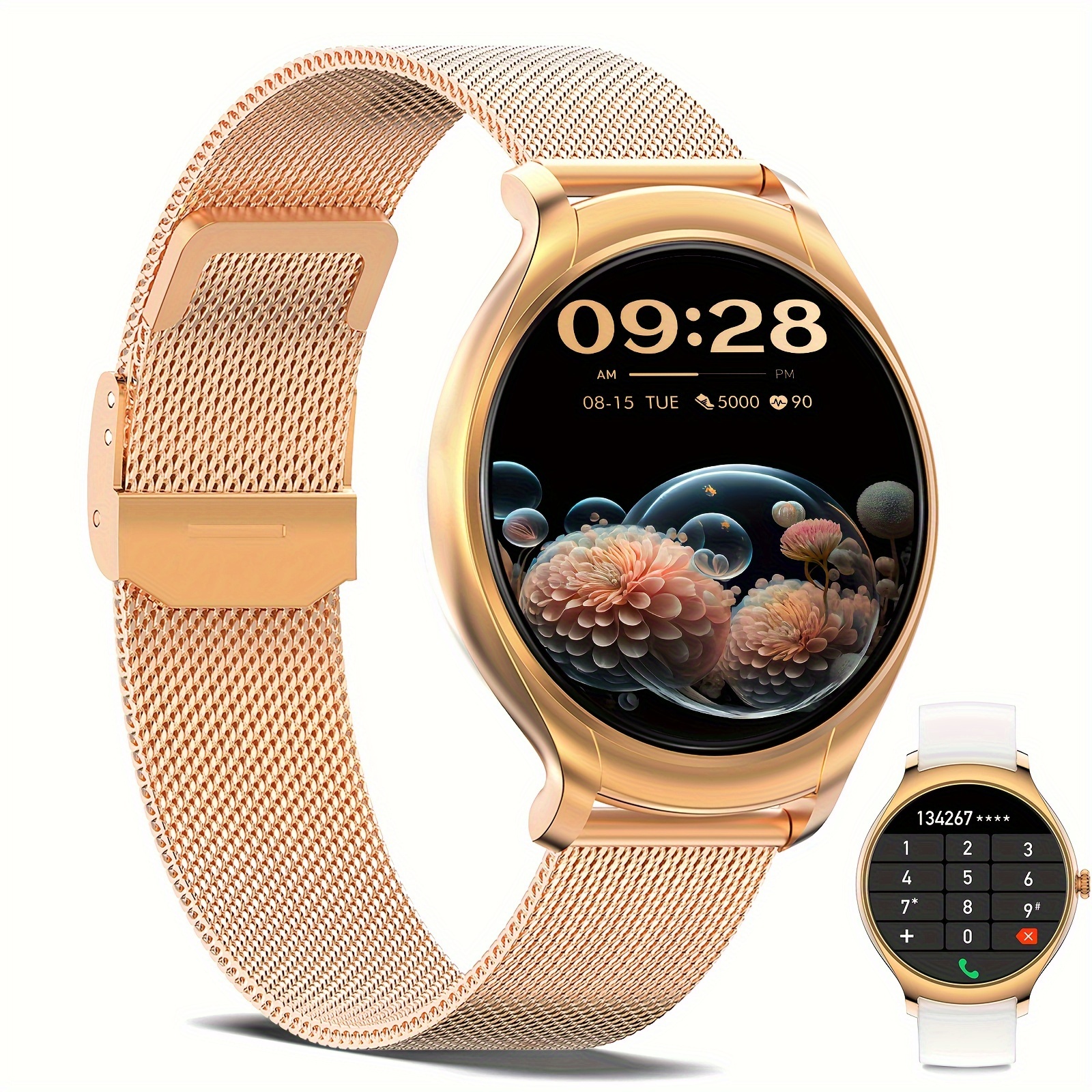 

Montre connectée pour femmes, montre connectée avec appels sans fil et 113 modes sportifs, fonctionnalités féminines, montre de fitness pour Android et pour iPhone