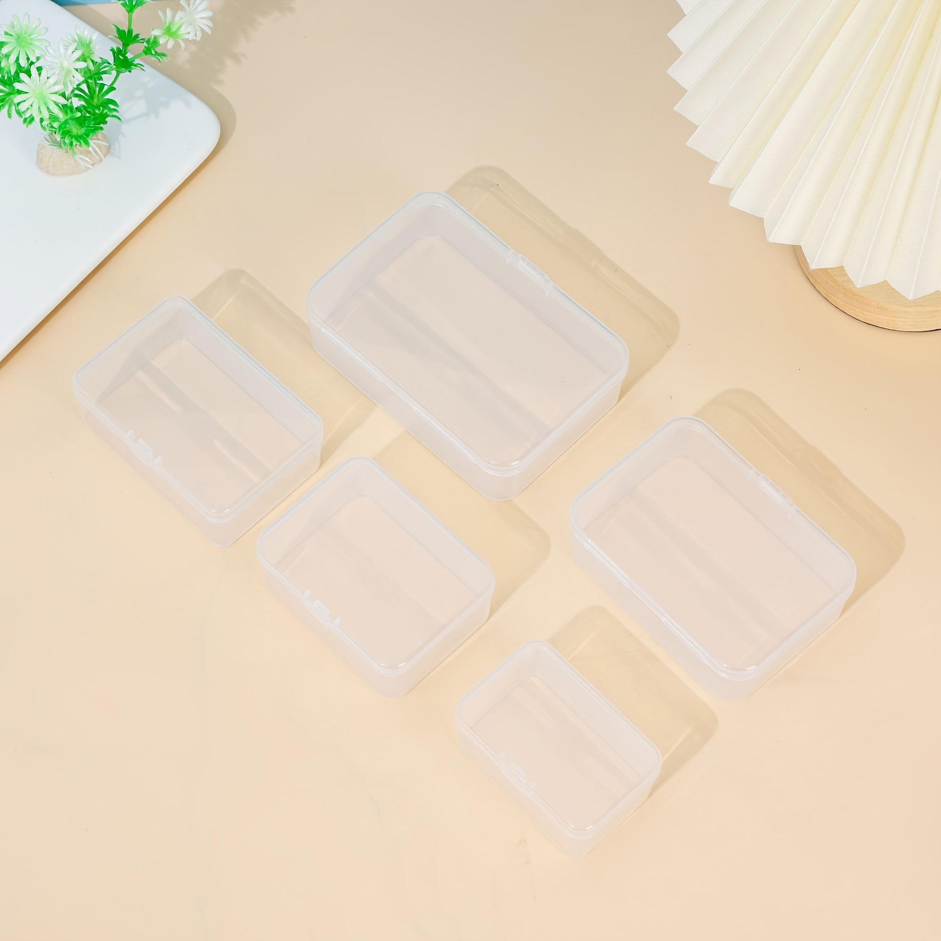 10 vnt. Skaidrių Plastikinių Dėžučių su Užspaudžiamais Dangčiais – Universalios Mažos Dėžutės Papuošalams, Karoliukams, Siuvimo Reikmenims, Amatų Organizavimui, Meno Medžiagoms ir Kelionėms – Dėžutės su Užspaudžiamais Dangčiais