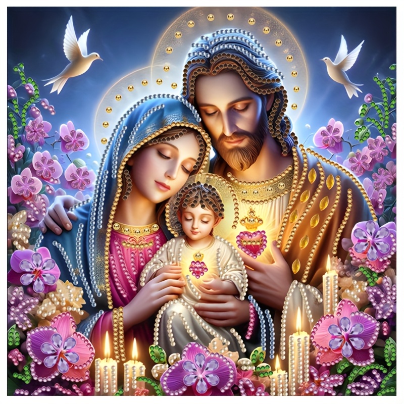 Diy 5d Diamond Painting Kit - 11.8x11.8 Inches Frameless, Special Shape , Jesus Praying - Perfect For Wall Decor And Gifts, Easter Keepsake