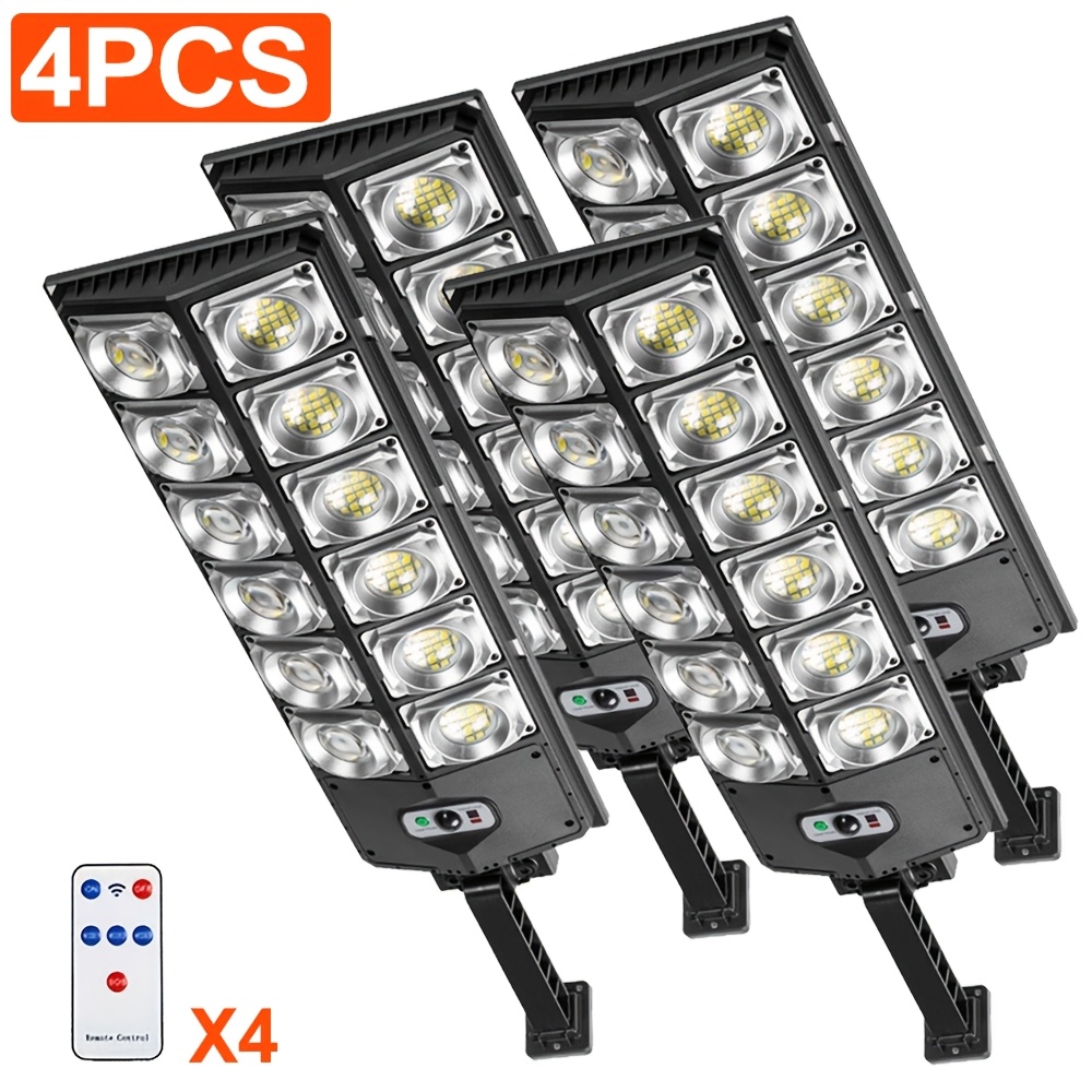 2/4pcs Outdoor Solar Street Light With Remote, Solar Motion Sensors Light With 3 Lighting , 320° Wide-angle Solar Safety Floodlight, For Garden, Courtyard, Garage, Street, Terrace, And Entrance