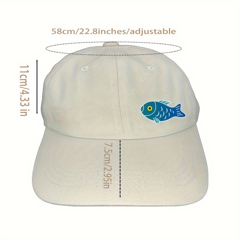 Gorra De Beisbol Para Pesca Al Aire Libre Con Bordado De Pescado