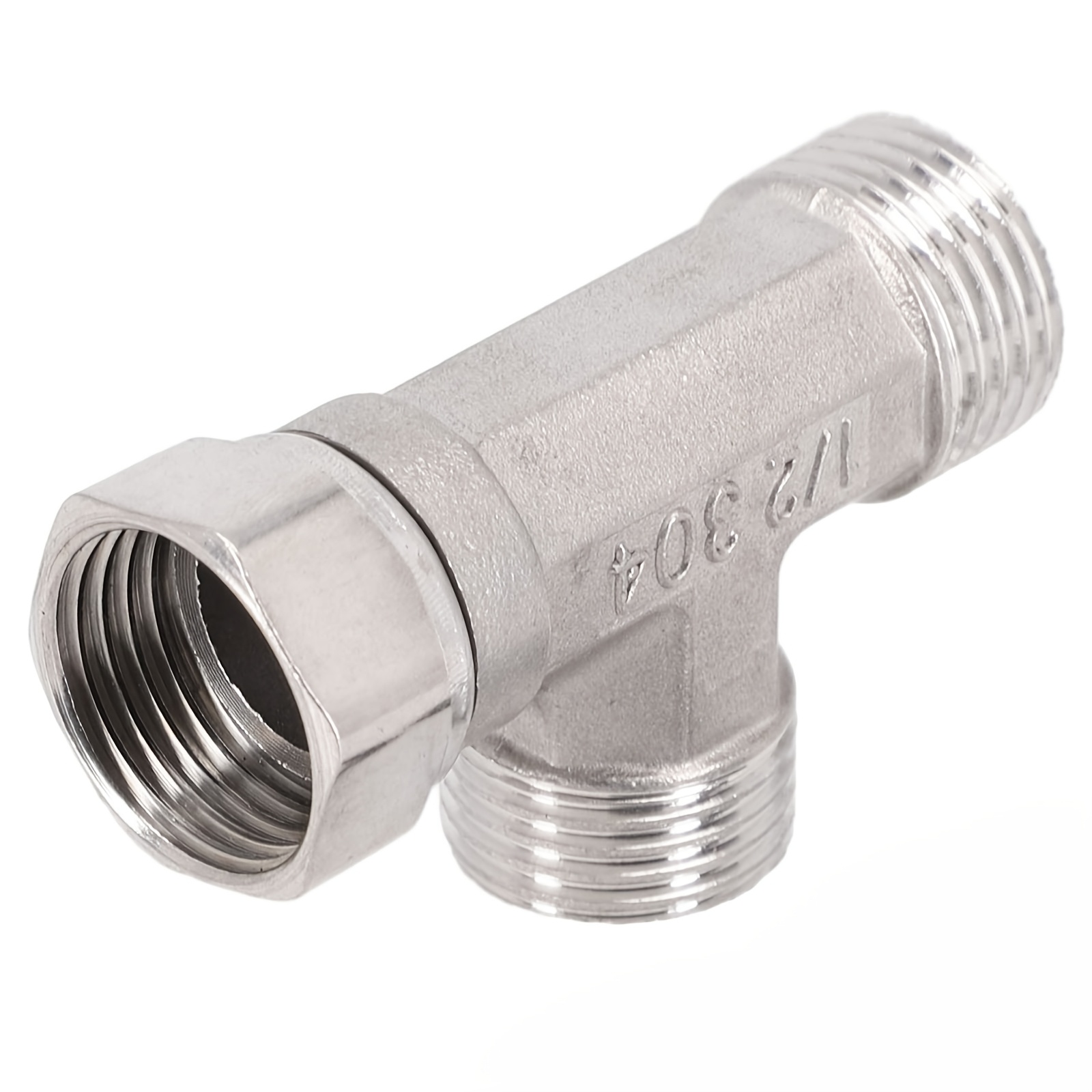 

Stainless Steel T-adapter With 3-way Valve, Fit For International/2" - And For Bathroom And Toilet Use