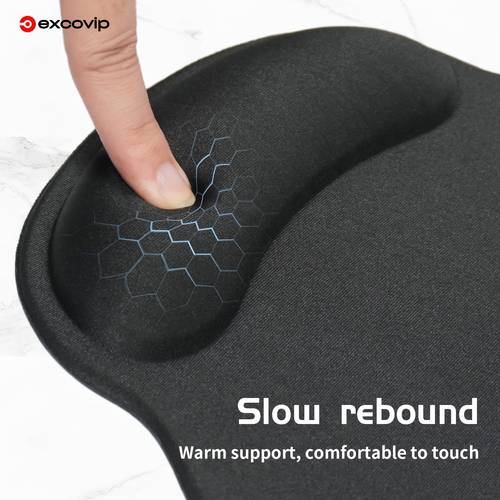1 pack ergonomic wrist rest pad non slip mouse pad cushioned wrist support for gaming office computer reduces fatigue improves posture compatible with pc laptop tablet compact desk organizer 9 8x8 9x0 9in black posture minimalist accessory padding remote professionals