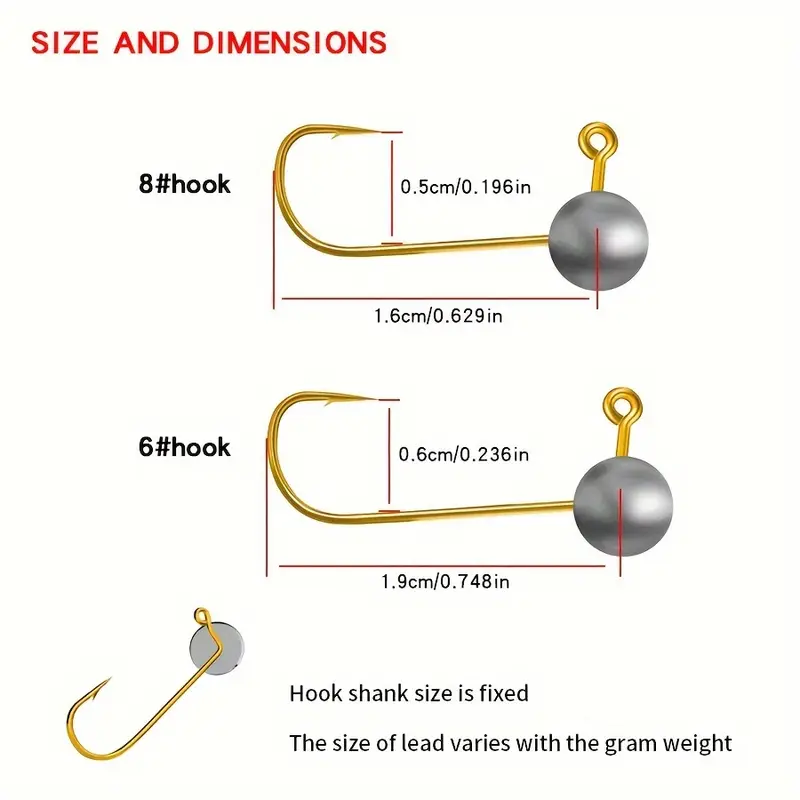 a set 50 weighted fishing hook set 6 8 hooks 0 5g 3 0g - Temu a set 50 weighted fishing hook set 6 8 hooks 0 5g 3 0g - Temu