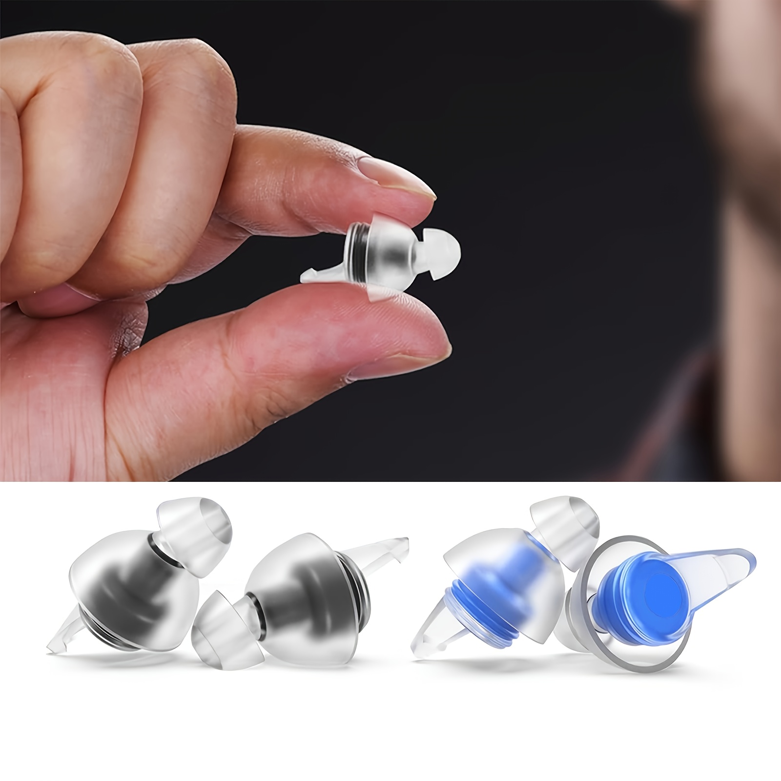 Reusable Ear Plugs for Sleeping - Safe Sound Blocking Ear Plugs Noise  Cancelling Silicone Earplugs for Sleeping - (Reduce 40db) High Fidelity  Earplugs