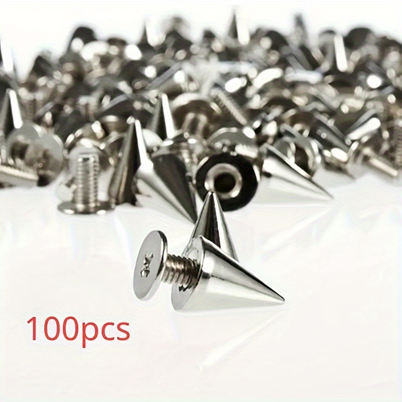 

Sets, Silvery Punk Style Tapered Rivets, Alloy Shoe , Handmade Cool Punk Clothing Rivets, Suitable For Clothing Bags, Leather Bags, Shoes, Suitcases, And Other Diy Handmade Crafts