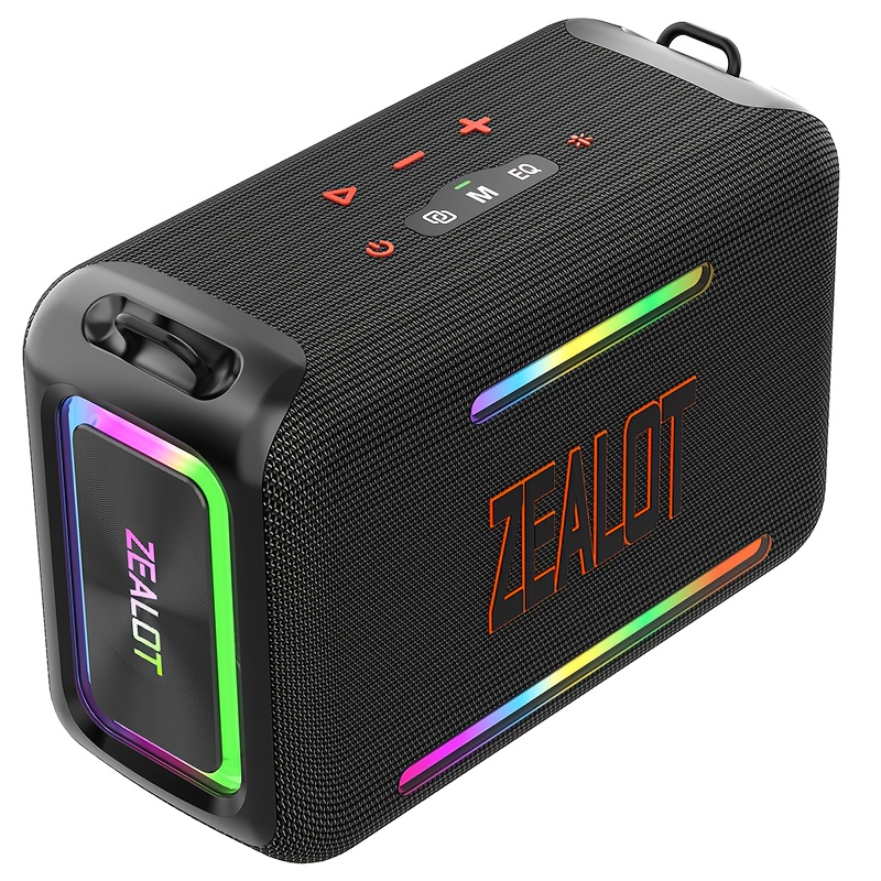 TEMU Zealot S95 120w Wireless Speaker, Outdoor Portable, With 4 Speakers, Built-in 24000mah Battery, Rgb Color Lights, Compatible With