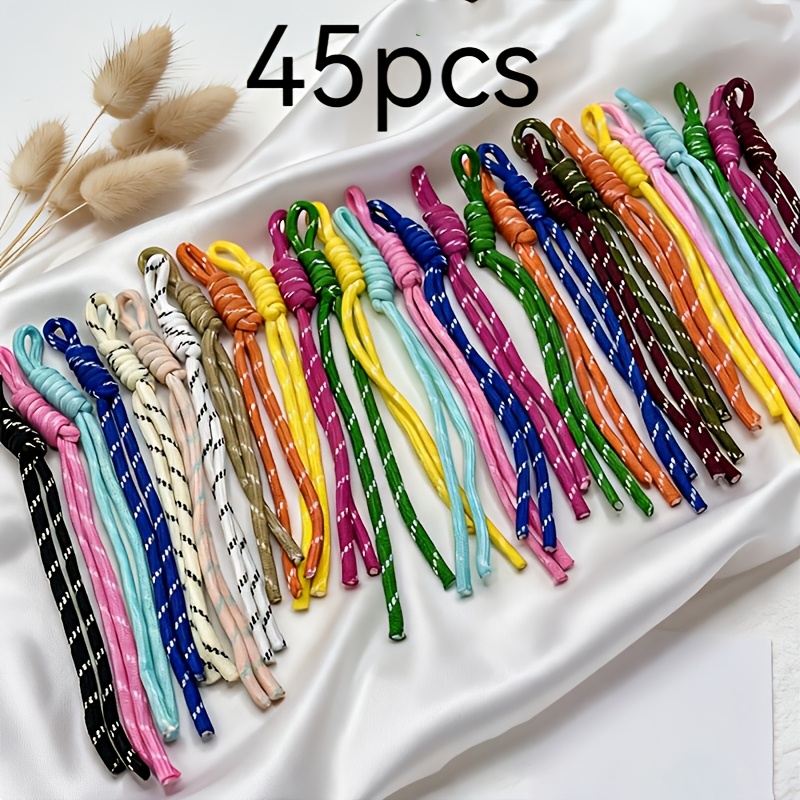 TEMU 45 pièces de corde en nylon tissée à , couleurs assorties, cordon à breloque pour sac à dos DIY, cadeau créatif fait main pour Noël et
