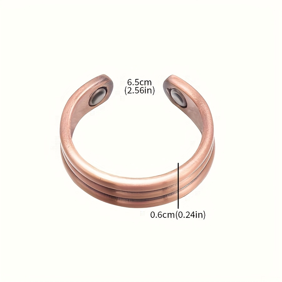 Bohemian Geometric Texture Open Copper Ring