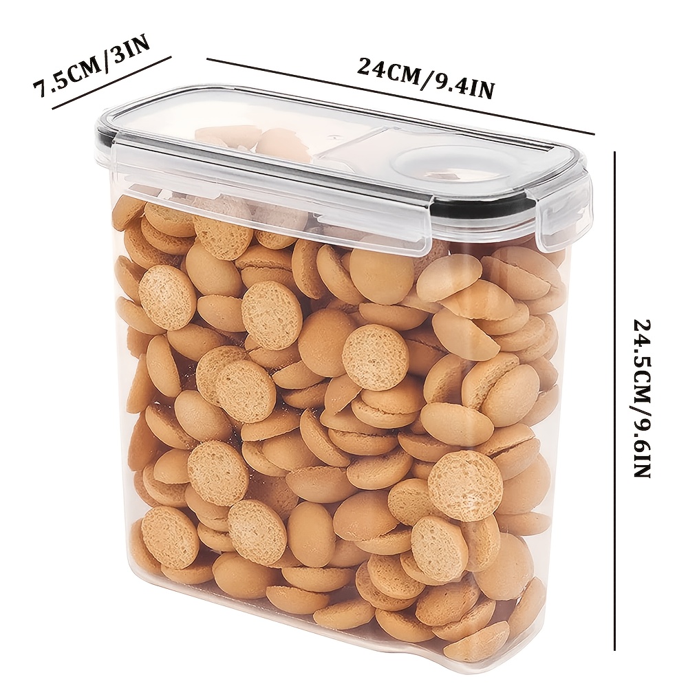 TEMU 11 Set 4l(24.5*7.5*24cm) Storage Cans Storage Box Kitchen Airtight Container Storage Glasses, Airtight Food Storage Container, Kitchen Organizer