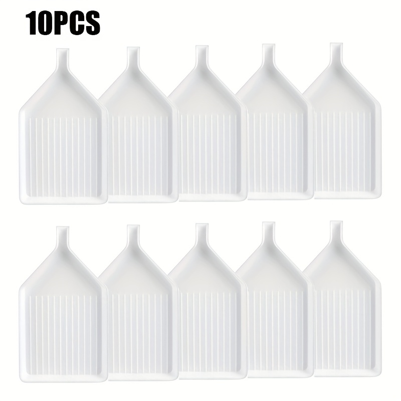5/10pcs, White Plastic Bead Sorting Trays For Painting Material, Rhinestone Storage Plate, Jewelry Craft Accessory Tools, Diy Art Supplies