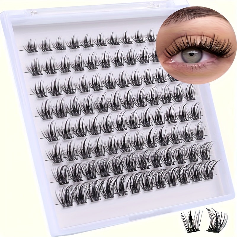 

Lash Clusters 96pcs Diy Eyelash Extensions Individual Lashes Extensions C D 8-16mm Mega Fluffy Eyelash Clusters