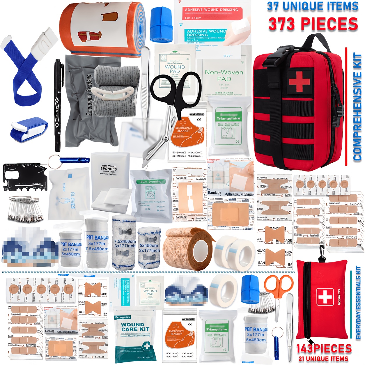 emergency survival kits sold on Temu United States