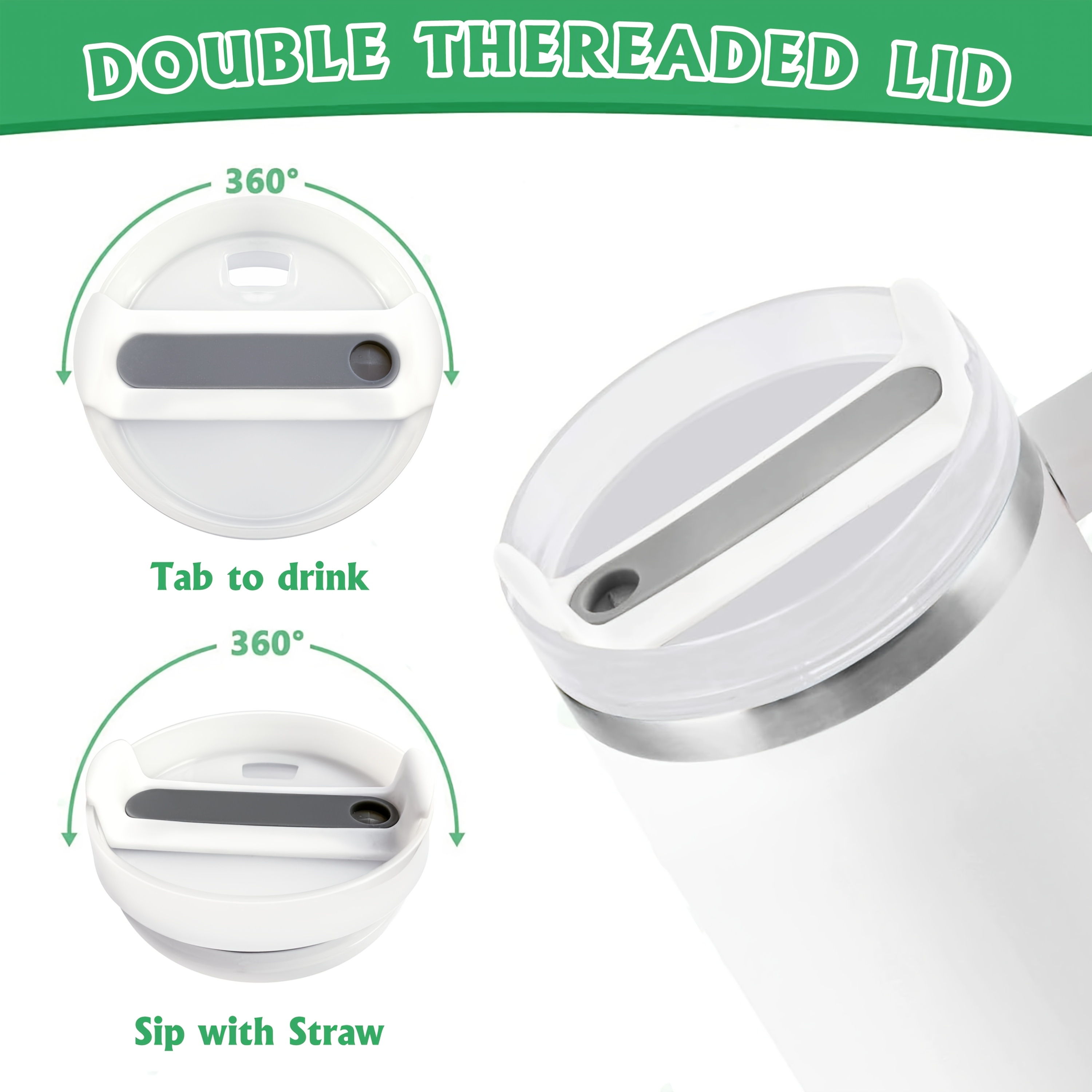 Personalized 40 Oz Stainless Steel Water Bottle With Straw Lid - Custom Name, Double Wall Vacuum Insulated, Gray