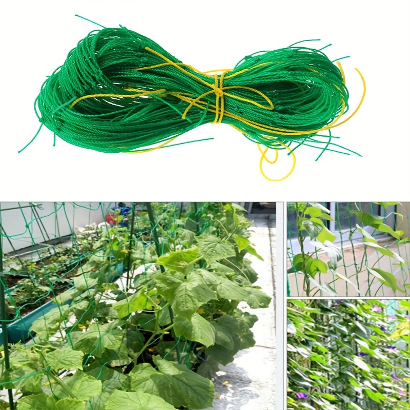 E-shop 2er-Set Robuste PVC-Garten-Trellis-Netz - Stabile Unterstützung für Kletterpflanzen, Blumen & Gemüse, Wetterbeständiges Material mit Einfacher