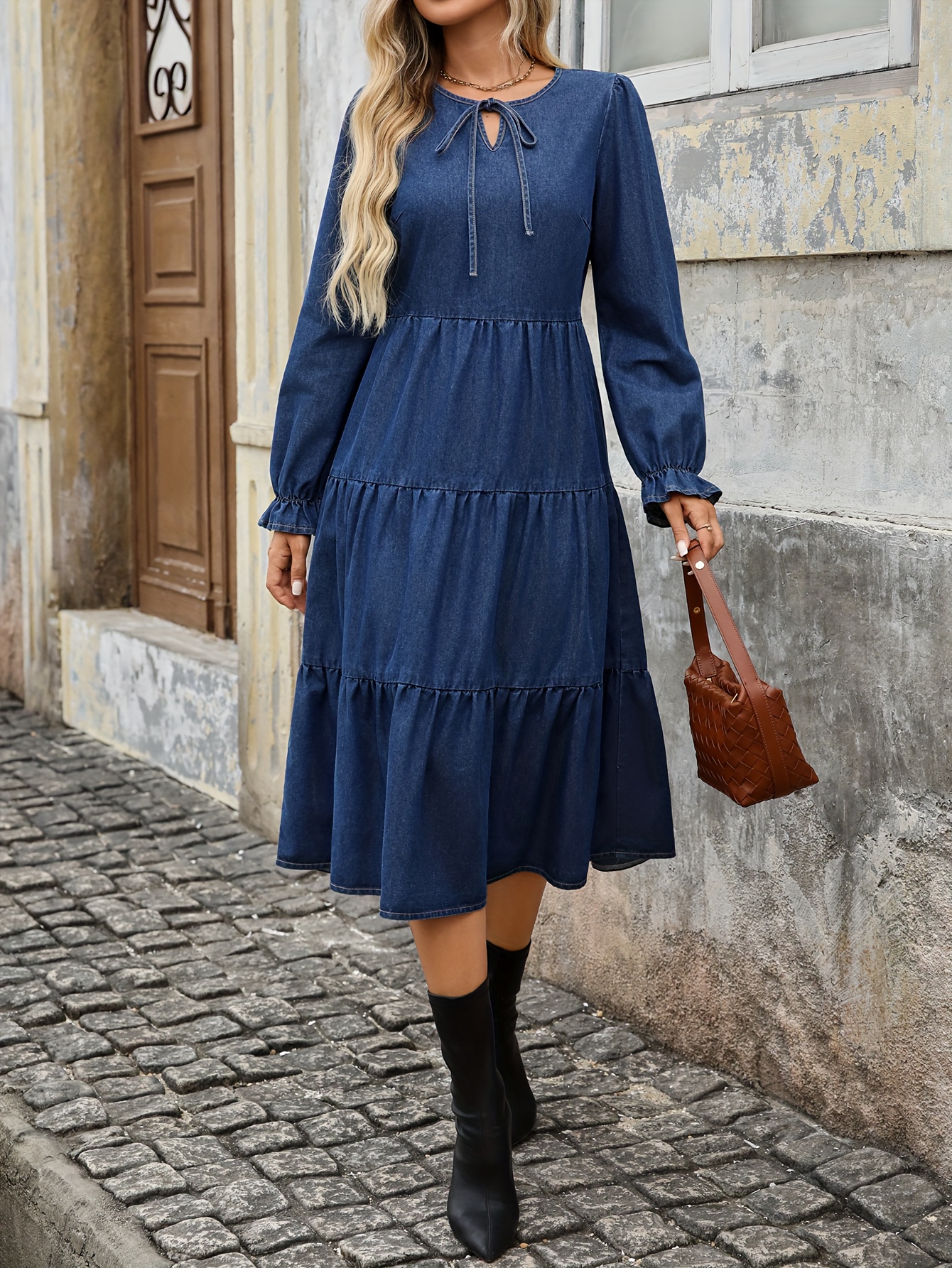 style denim dress winter Wearing vs Styling