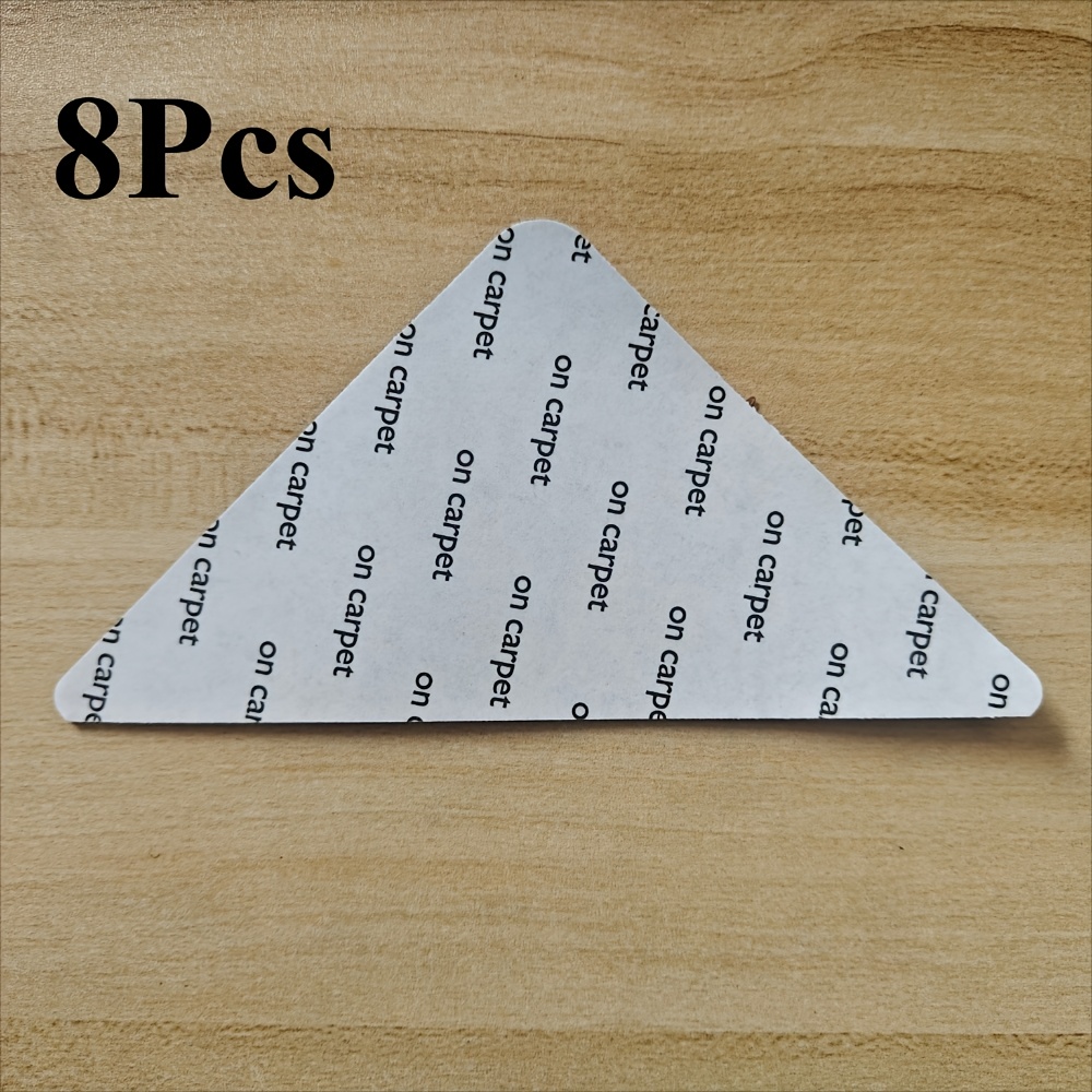 8pcs Reusable & Washable Rug Grippers: Keep Area Rugs Flat & Secure On Hardwood Floors & Tiles!