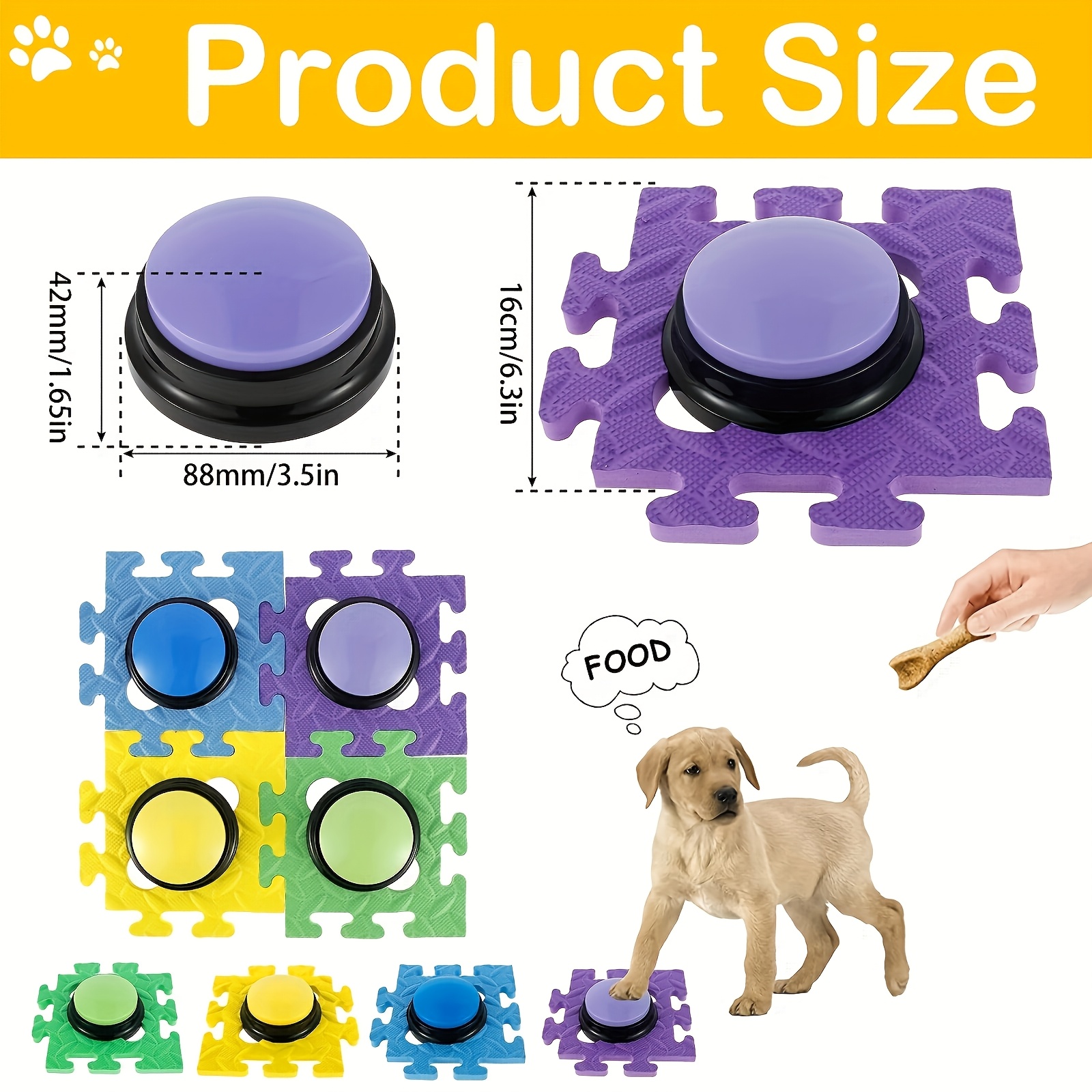 talking buttons for dogs sold on Temu United States