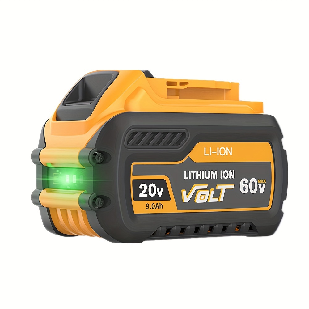 

9000mah For Dewalt 20v/60v Max Lithium 9.0ah Dcb609 Dcb606 Dcb612 Compatible With Dcb200 Dcb201 Dcb203 Dcb204 Dcb206 Dcb207 Dcb208 Fit 20v/60v Max Cordless Power Tools