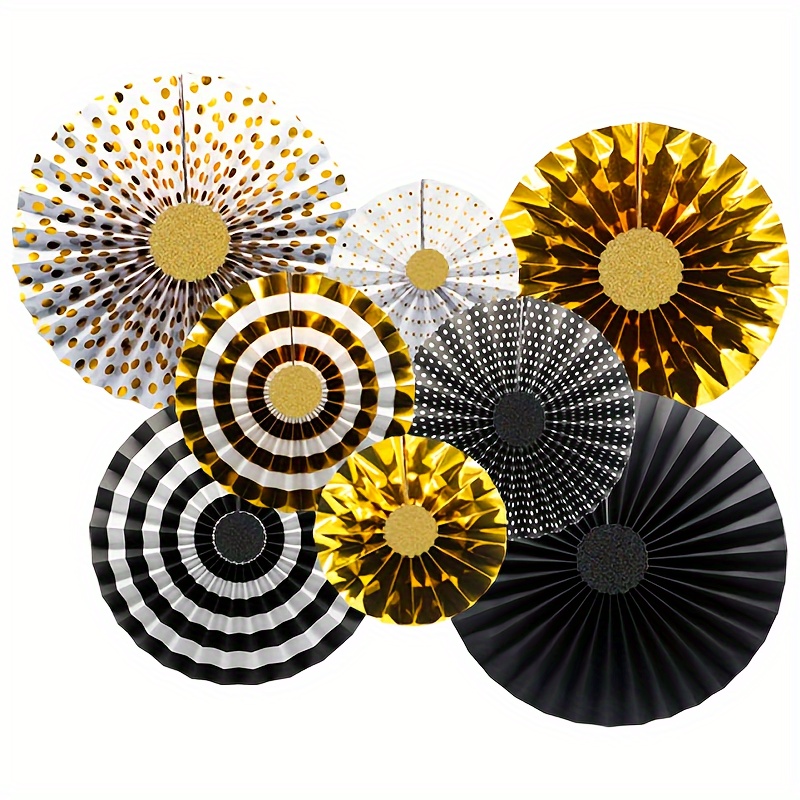 

16-piece Paper Fan Party Decor Set - Perfect For Weddings, Birthdays, Bachelorette & Bridal Showers, Graduations, Father's Day & More - No Power Needed