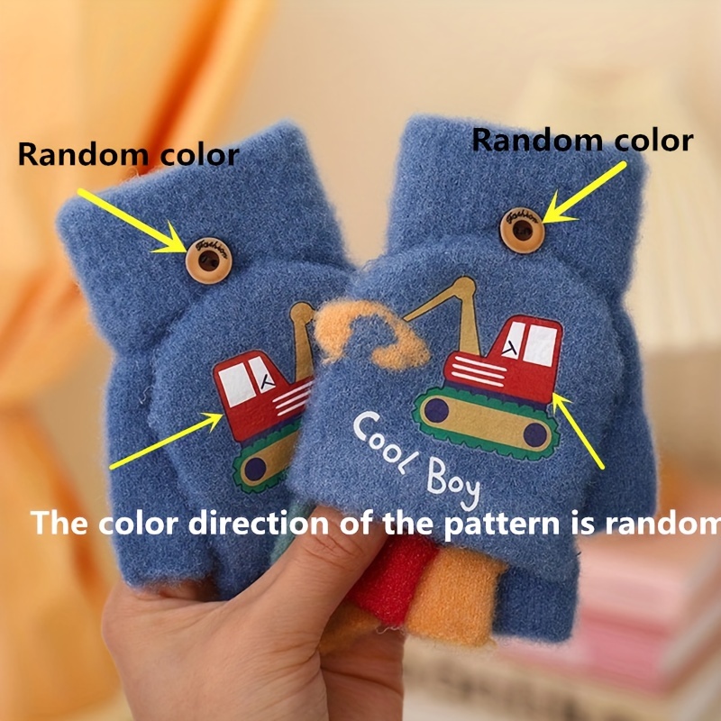 Adorable And Snug Boys' Mittens - Cozy Winter Fingerless Gloves For Aged 2 To 6, Ideal For Everyday Use And Outdoor Activities