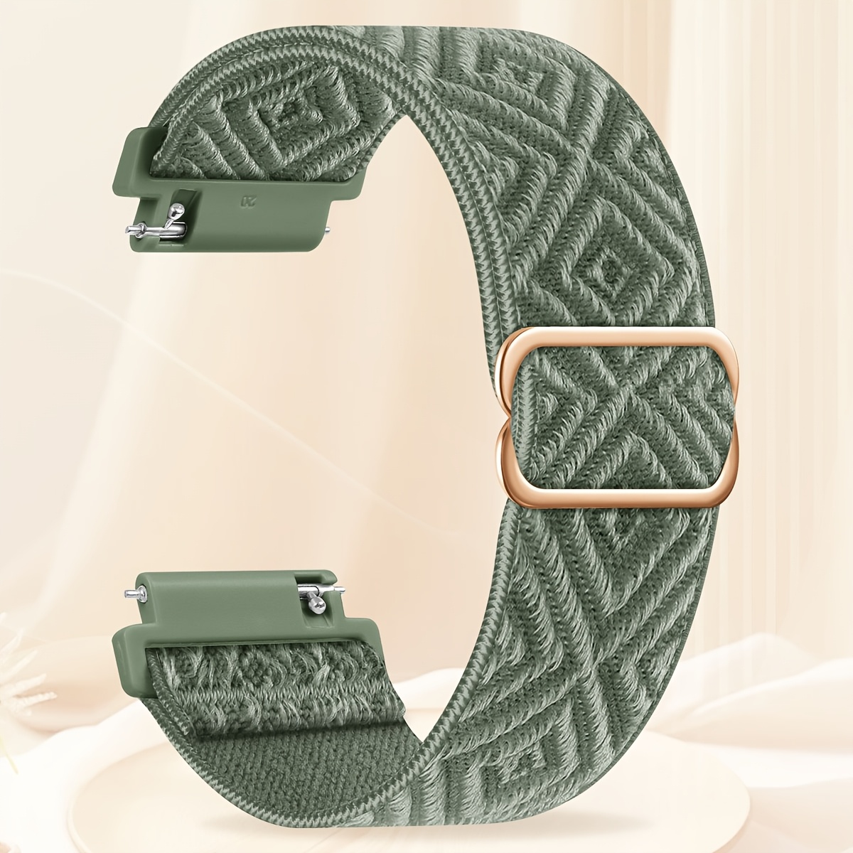 Diamond Nylon Strap, Adjustable Loop Strap, Quick Release, Elastic Nylon Strap 20mm 22mm