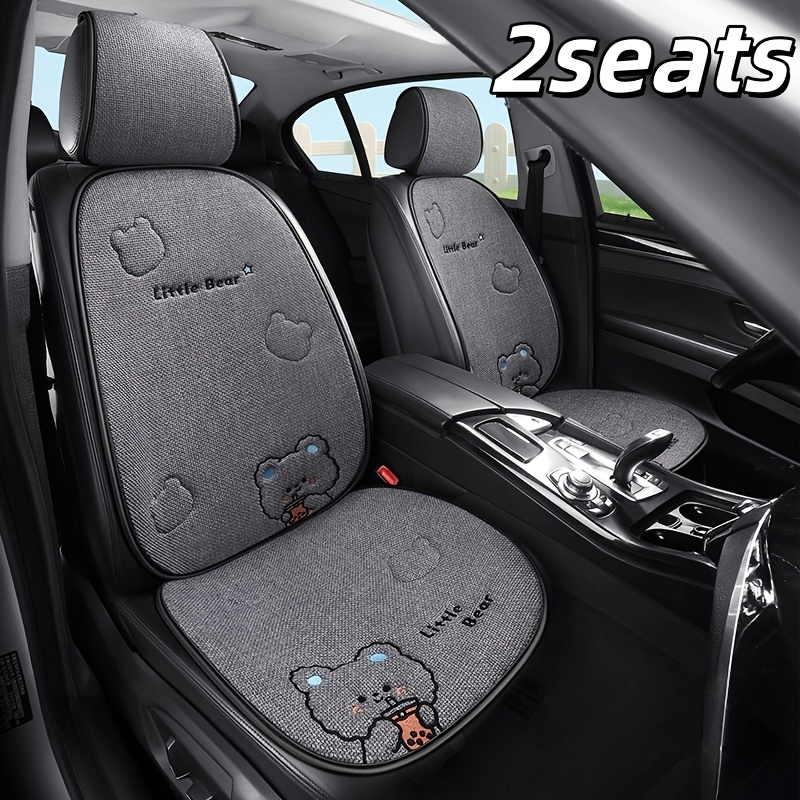 TEMU -seat Milk Tea Bear Car Seat Covers, Summer Comfortable Breathable Universal Versatile Seat Cushions, Stylish 5-color Options, Premium , And