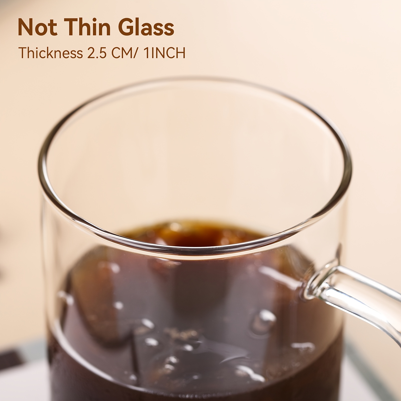large glass coffee mug with lids 20oz coffee mugs clear coffee cups with walnut wood lids glass mugs with handles oversized coffee mug set of 2 with 2 spoons suitable for tea milk juice and coffee Product details 3