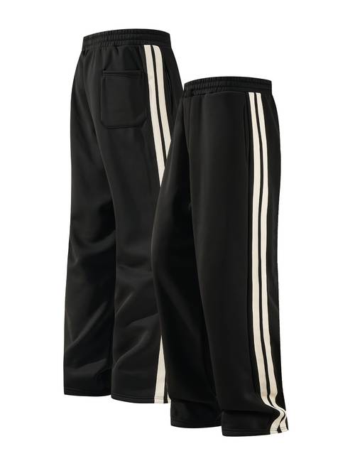 mens polyester sweatpants 100 polyester casual straight leg loose pants with stretch solid for ideal for sports urban streetwear for outdoor