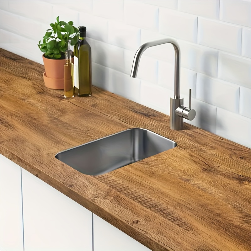 Image of Applicable Self-adhesive Wood Grain Vinyl Wallpaper Waterproof Easy To Apply And Remove Suitable For Kitchen Countertops And Furniture Renovation Brick And