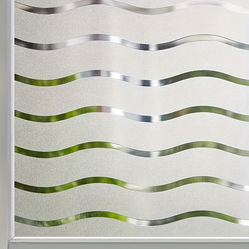 TEMU 1 Roll Ripple-shaped Glass Film, Translucent And Opaque To People, Suitable For Office, Bathroom, Bedroom And