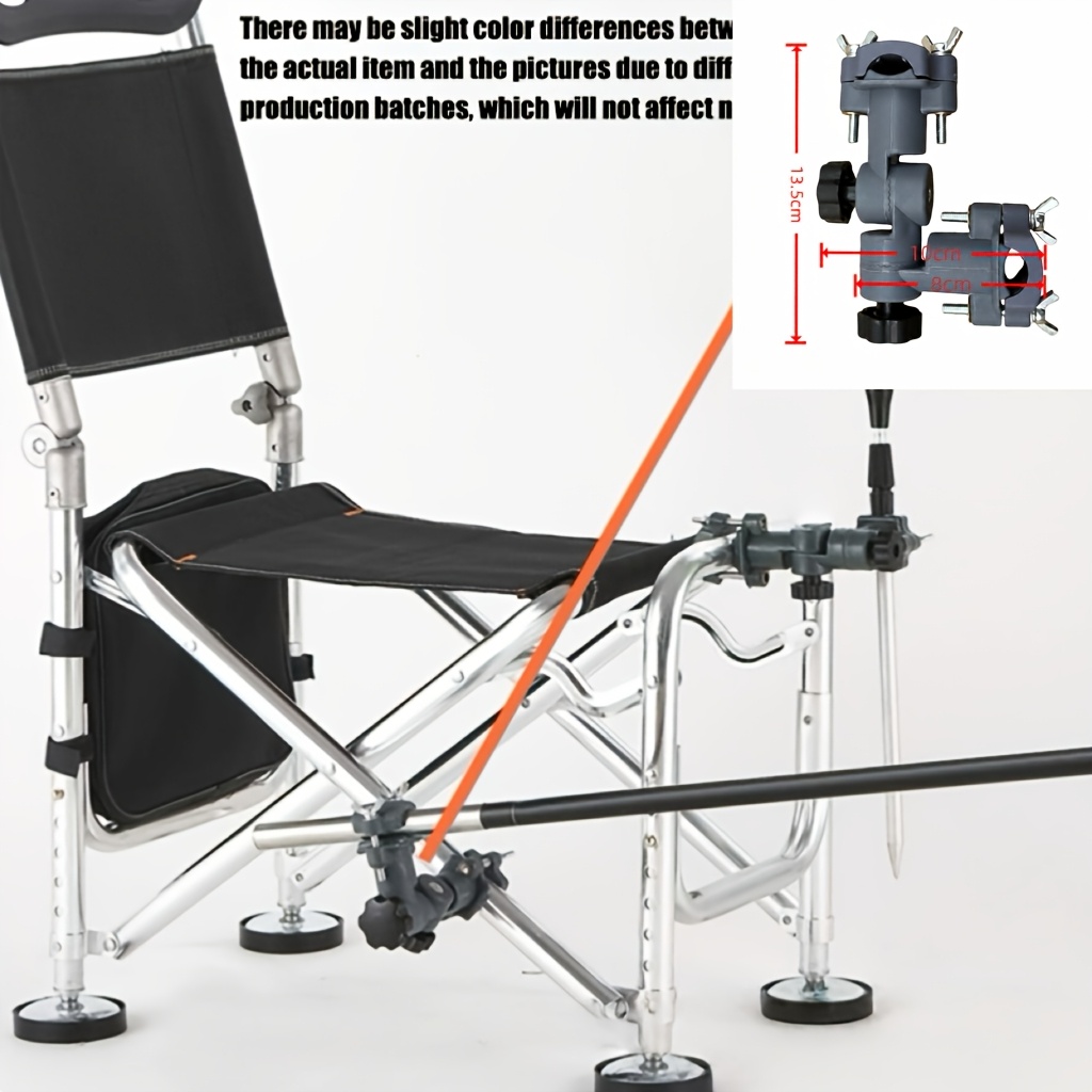 TEMU Soporte para sombrilla de silla de pesca giratorio , portalcañas de pesca giratorio y ajustable . Bandeja de multifuncional para en y soporte