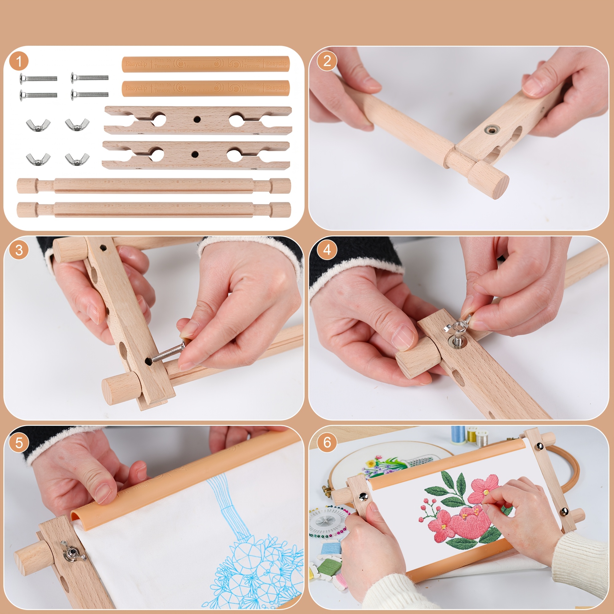 Miniature Scroll Frame for Embroidery & Needlework