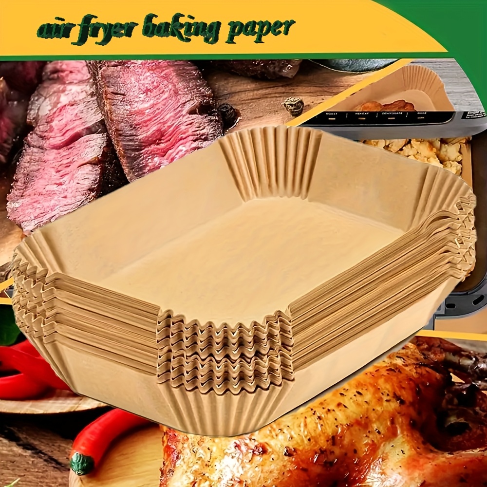 

-Pack Parchment Paper Air Fryer Liners, Oblonge ABS Baking Sheets pour Four, Outils et Accessoires de Cuisson en Cuisine