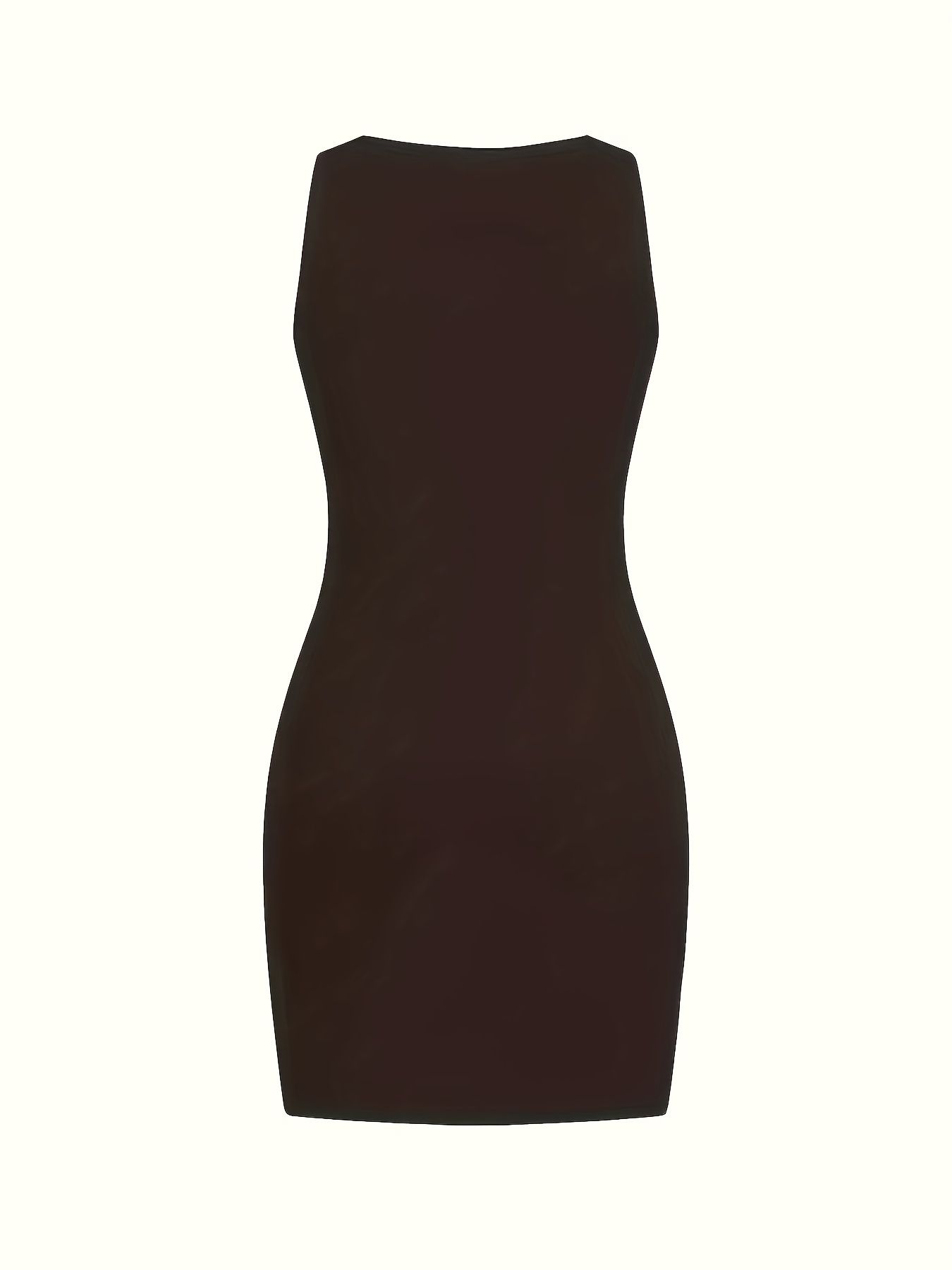 Women'S Slim-Fit Sleeveless Tank Dress - Solid Color Green, Ruched Detail, Knee-Length, Casual & Elegant for Beach, Vacation, or Summer Outings, Beach Dresses, Vacation Attire, Ruched Texture, Nonpadding Design