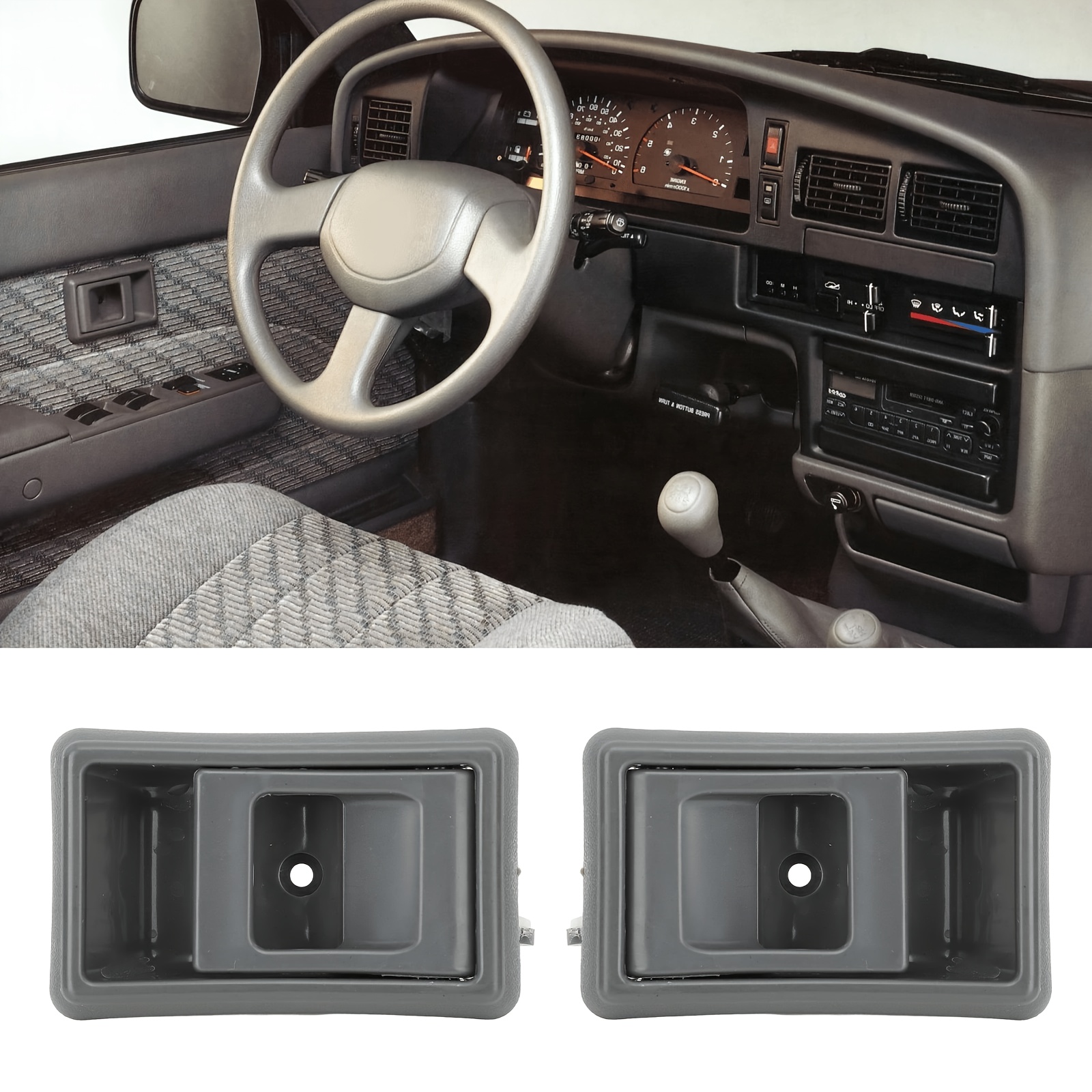 TEMU 2pcs Set Of Car Door Handles, Suitable For Tacoma 4runner, Handle Set, Left Side Replacement For Oe 69206-04010, Right Side Replacement For Oe