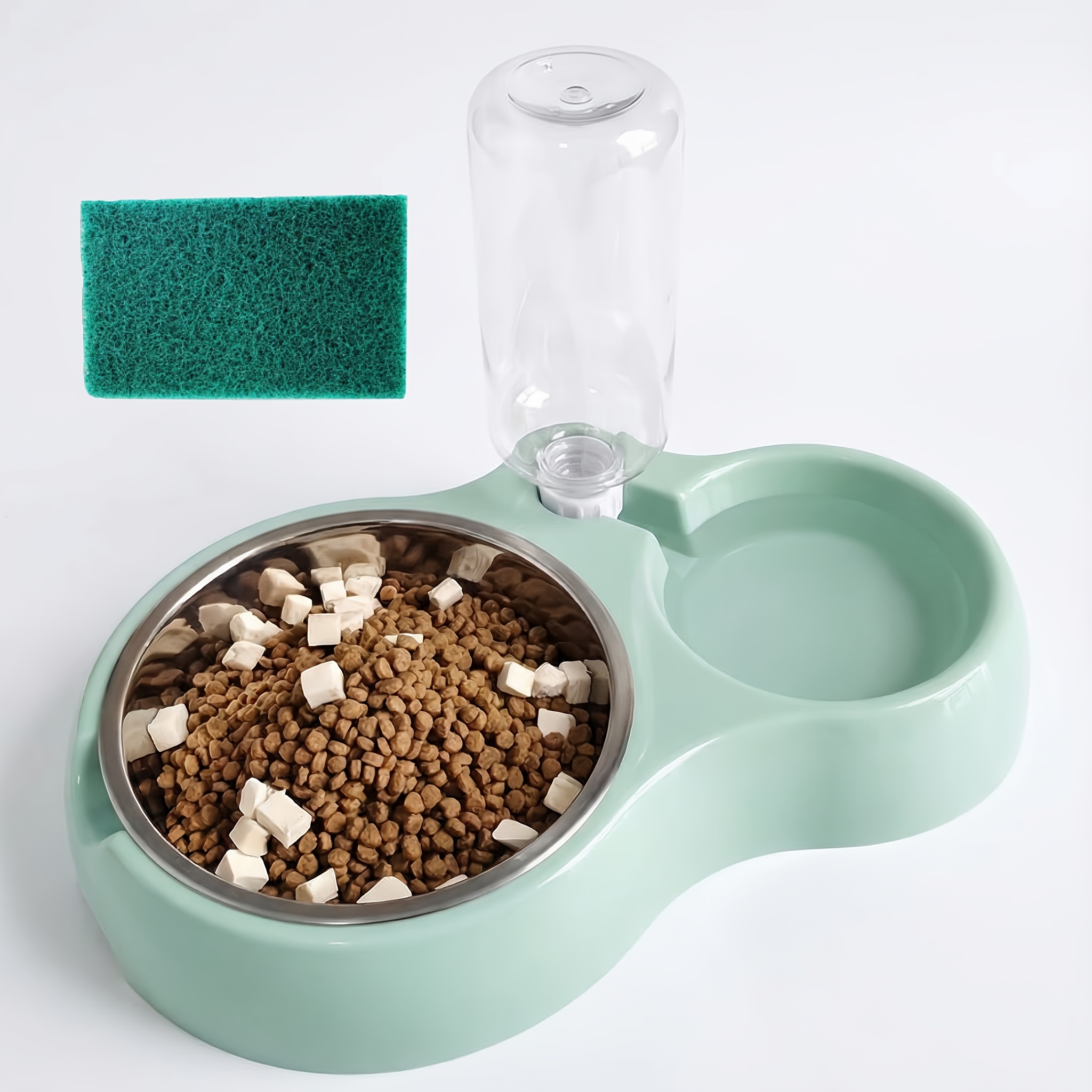 Versatile Bowl for Cats And Dogs - Self-Refilling Water And Food Station with a Non-Skid Base, Sturdy PP Material, Easy to Clean, Compact Pet Feeding Setup for Cats And Small Dogs, Stylish Pet Item, No Need for Batteries Or Electricity
