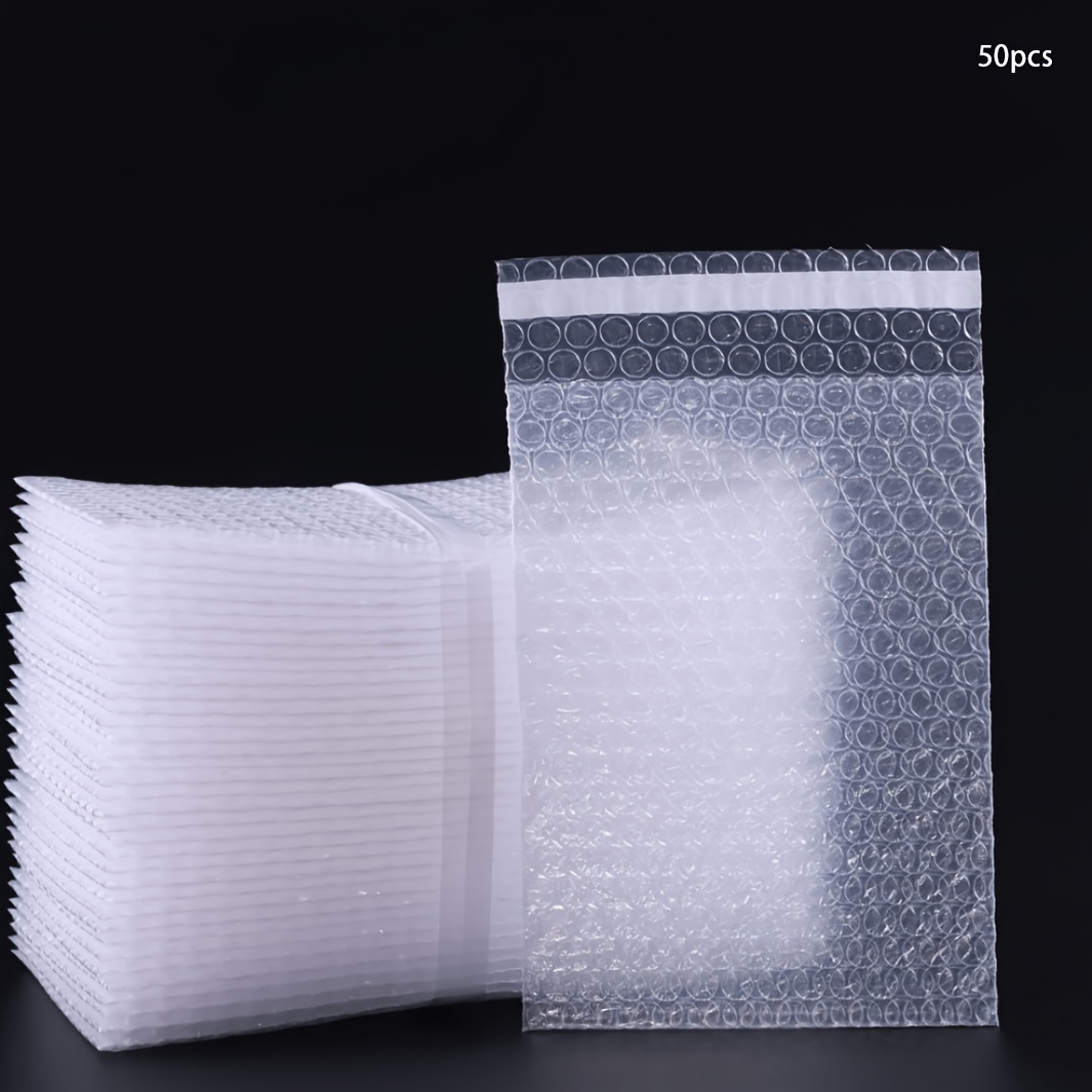 50pcs Self-adhesive Suitable For Mailing Small Items, Transparent With Self-sealing Closure, No Glue Required For Shipping, Storage, Documents, Photos, Packaging For & Office Use