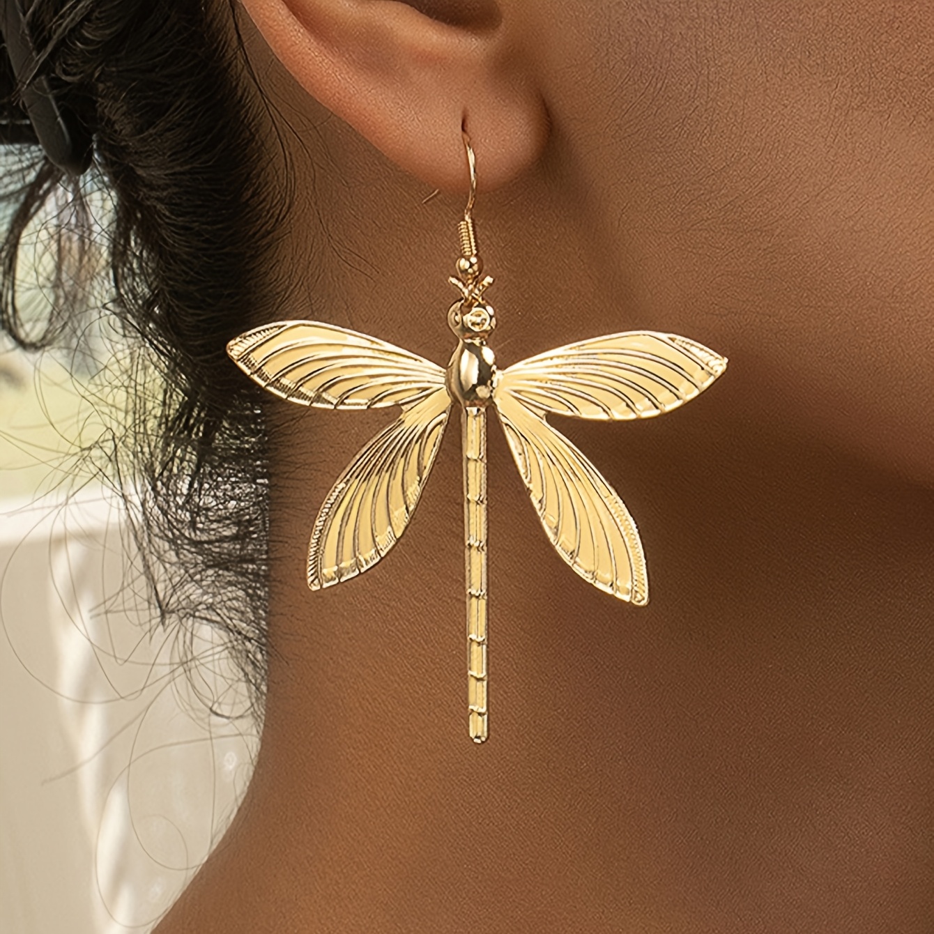 Image of Elegant Style | Elegant Dangle Earrings For Women - Chic , Perfect For Parties, Holidays, And Casual Attire, Dragonfly Jewelry