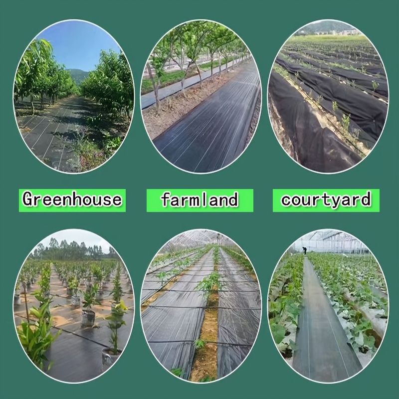100m/3937in, 200m/7874in, 500m/19685in, Orchard Weed Prevention Cloth, Horticulture Weed Prevention Cloth, Greenhouse Greenhouse Film, Garden Weed Barrier, Garden Moss Prevention, Black PE Forest Weed Prevention