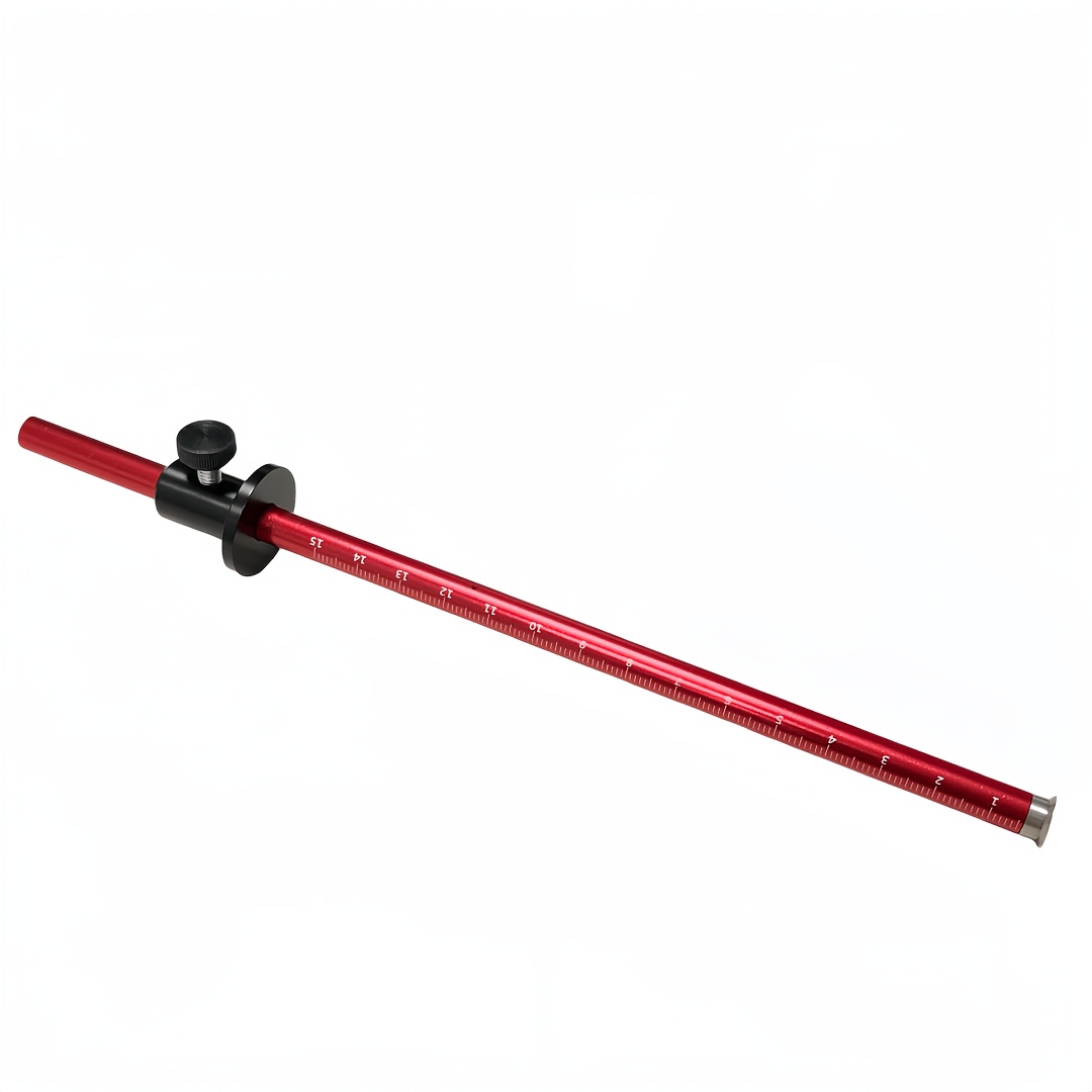 TEMU Adjustable Woodworking Scribing Compass Parallel Line Tool, 8.85 Inch Aluminum Alloy Woodworking Ruler With Locking Nut, Professional Carpenter