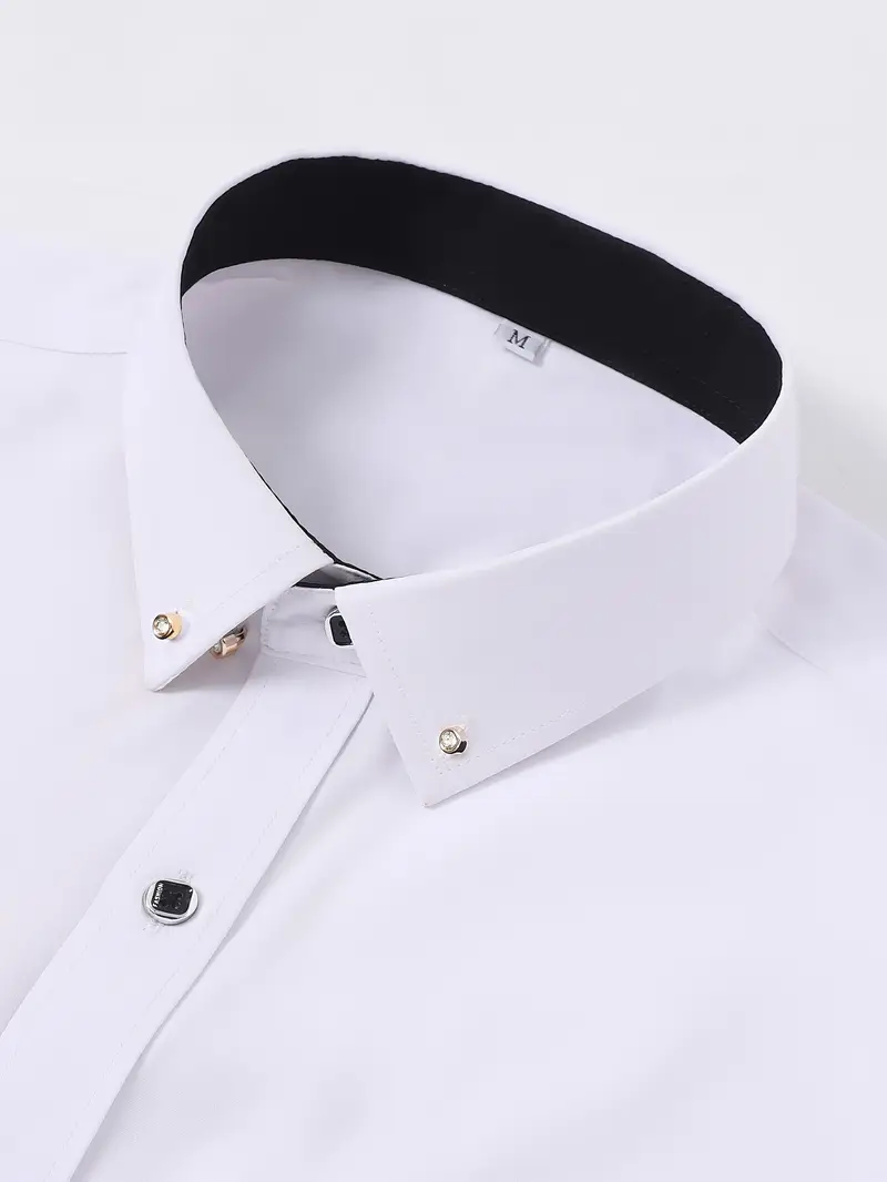 mens solid black short sleeve dress shirt collar diamond - Temu mens solid black short sleeve dress shirt collar diamond - Temu