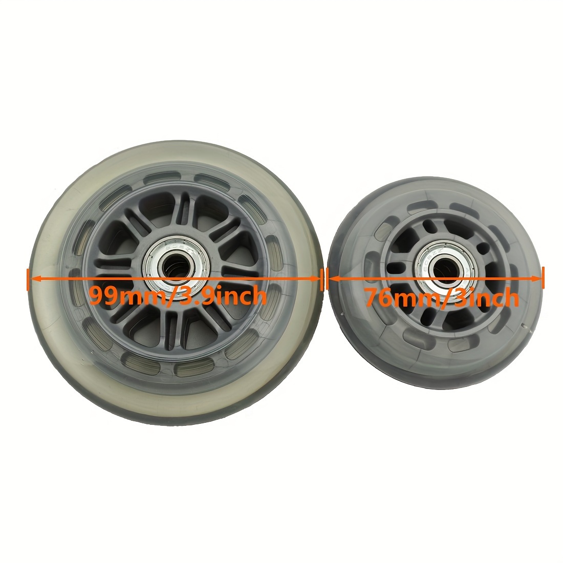 1 stück, 3 zoll/3,9 zoll elektroroller reifen rollschuh rad bürostuhl rad wagen festrad, 8 mm lagerlochdurchmesser, nur für offroad-nutzung