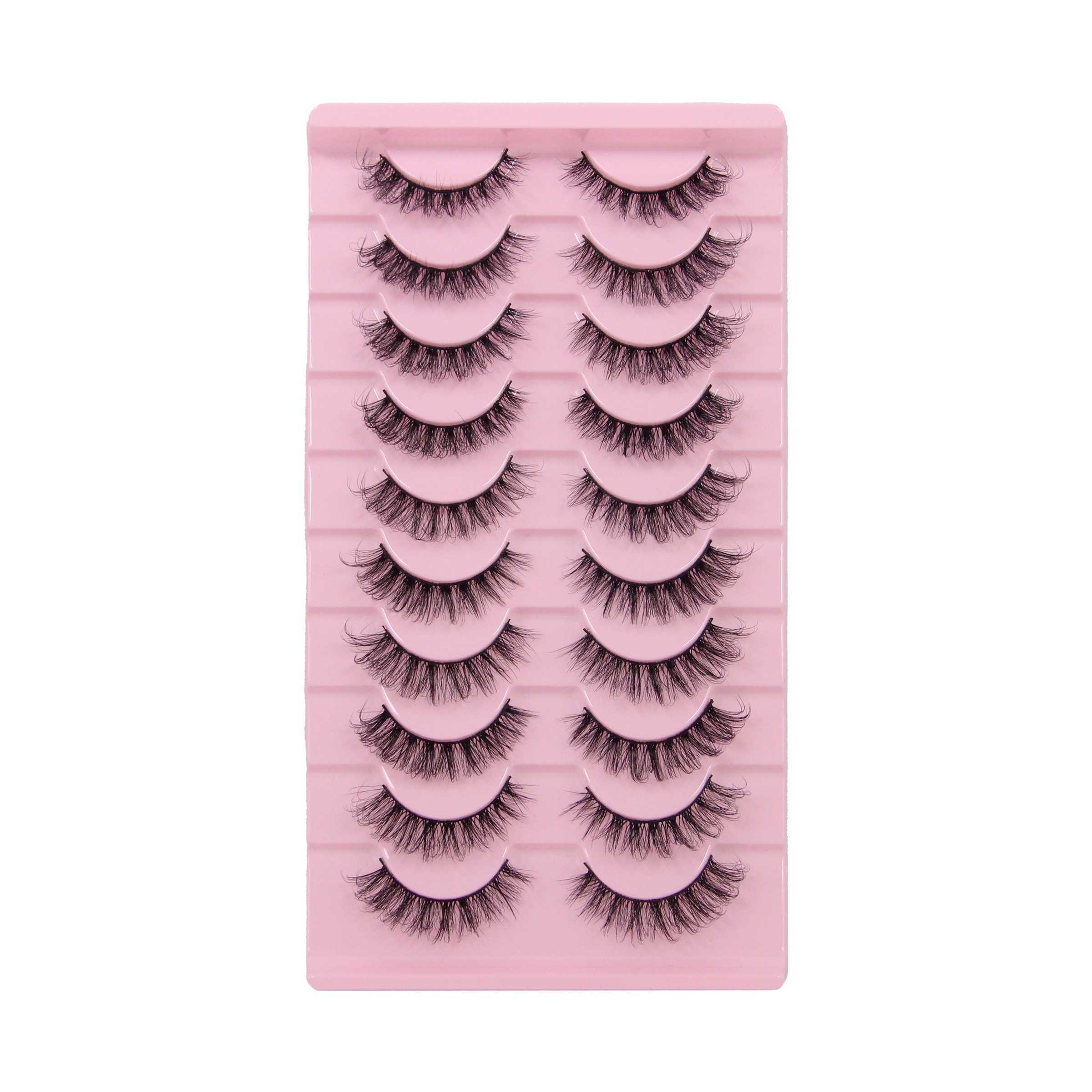 10 Pairs Of Fluffy Natural Eyelashes Dd Eyelashes Full Strip Eyelash Extensions