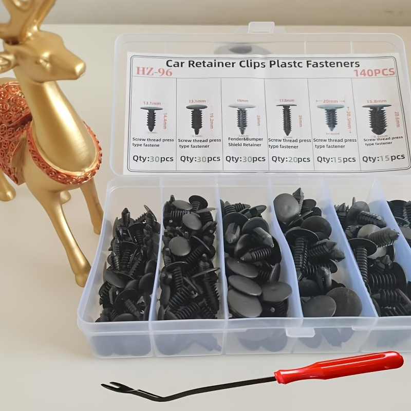TEMU Car Tree Shaped Rivet Plastic Tree Shaped Rivet Nylon Rivet With Disassembly Tool